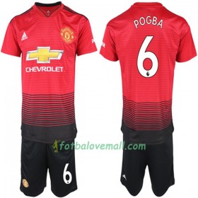 Levné Manchester United Paul Pogba 6 Dětské Domácí Fotbalové dresy 2018/19 Krátký Rukáv